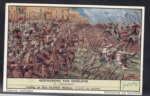 Vintage 1955 History of England Trade Card BATTLE OF AGINCOURT - 第 1/1 張圖片