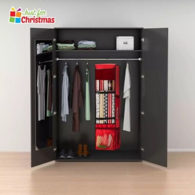 Hängende Geschenkpapier Organizer Oxford Stoff Schrank Aufbewahrungstasche mit Haken Weihnachten