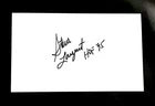STEVE LARGENT added "HOF 95" SEATTLE SEAHAWKS SIGNED AUTOGRAPHED INDEX CARD 3X5