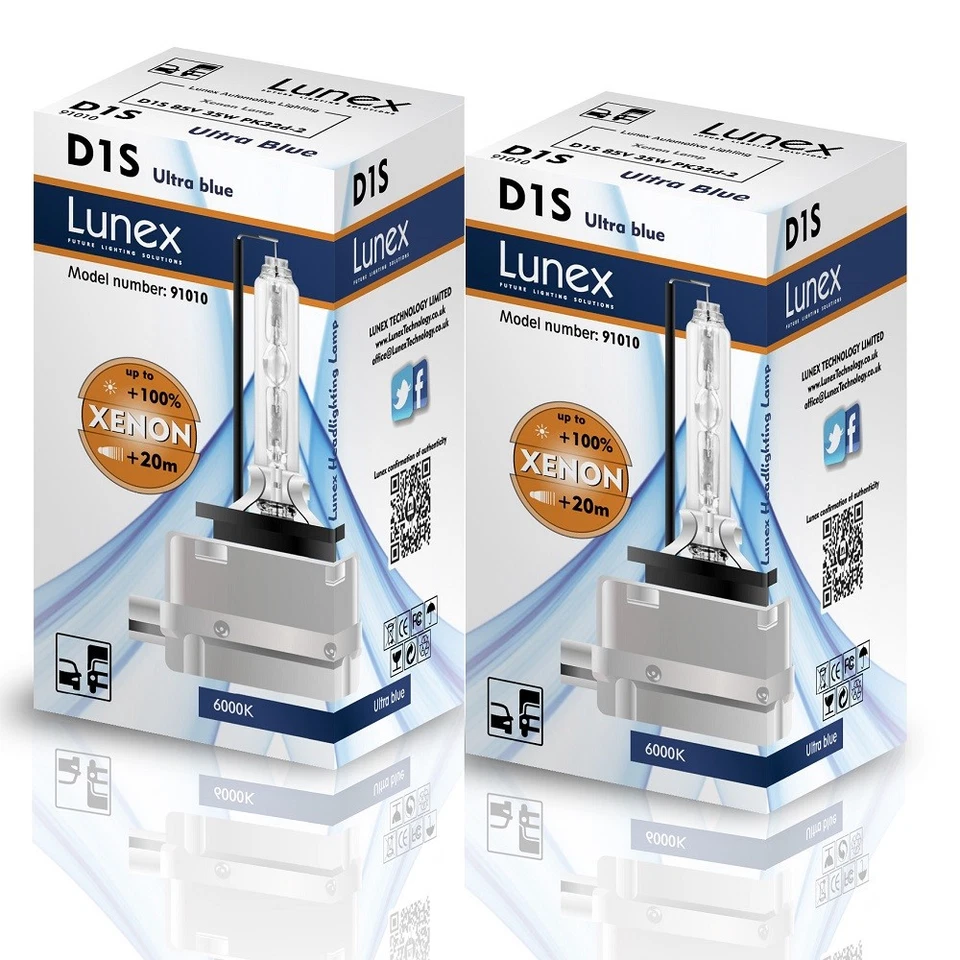 D1S LUNEX XENON HID AMPOULE LAMPS 35W compatible avec Osram Philips 6000K SET - Photo 1/1
