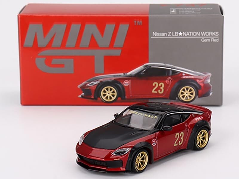 Mini GT 1:64 CLDC Magazine with Nissan Z LB Nation Works Diecast