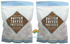 2 Packs Trader Joe's Butter Toffee Pretzels 10 oz Each Pack, Total 20 oz