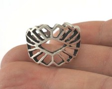 Adjustable Ring Antique Silver Plated brass 18mm 8US inner size 2670