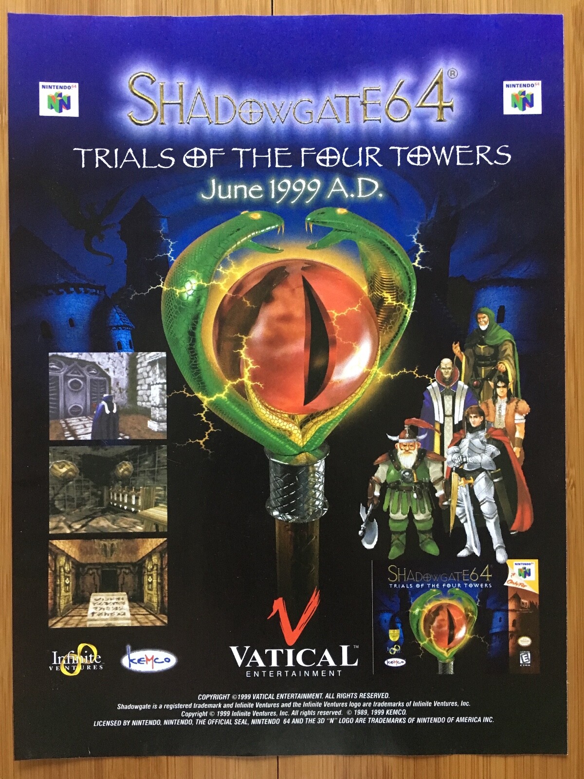 shadowgate-64-trials-of-the-four-towers-nintendo-64-n64-1999-poster-ad
