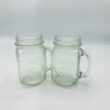 Golden Harvest Mason Jar Mugs Drinking Jars Two Vintage