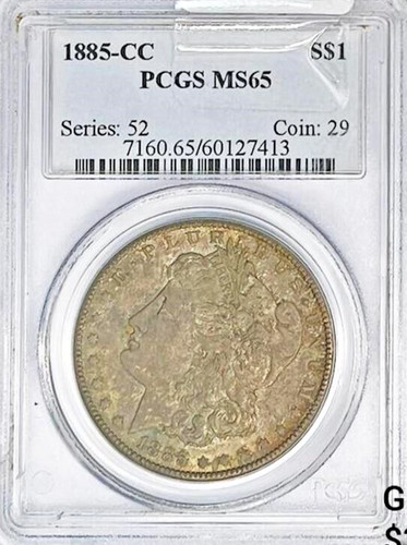 1885-CC Morgan Dollar PCGS MS 65 Toned Carson City Silver Dollar. LOW SHIPPING!!