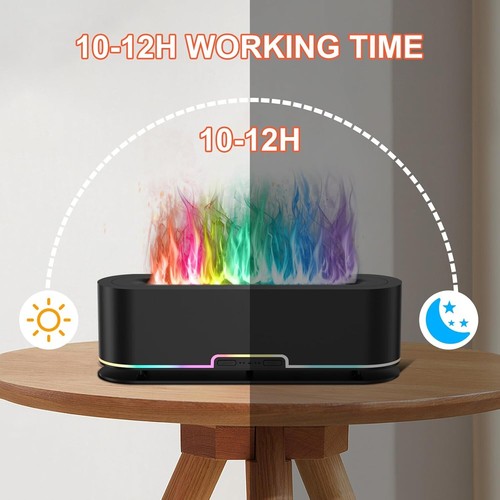 2024 Aggiornato Fiamma Arcobaleno Diffusore di Fuoco Umidificatore, 7 Colori Cambia Olio D... - Foto 5 di 7