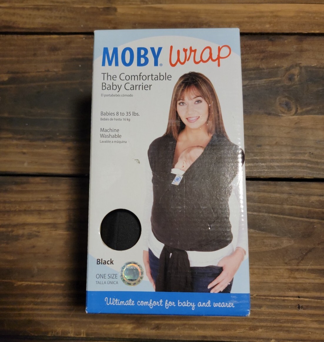 Moby Wrap Sling Soft Baby Carrier 100% Cotton Wrap Hands Free Sling BLACK