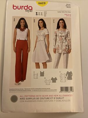 Burda Pattern 6819 Princess Top Tunic Size 8-18 Easy Uncut