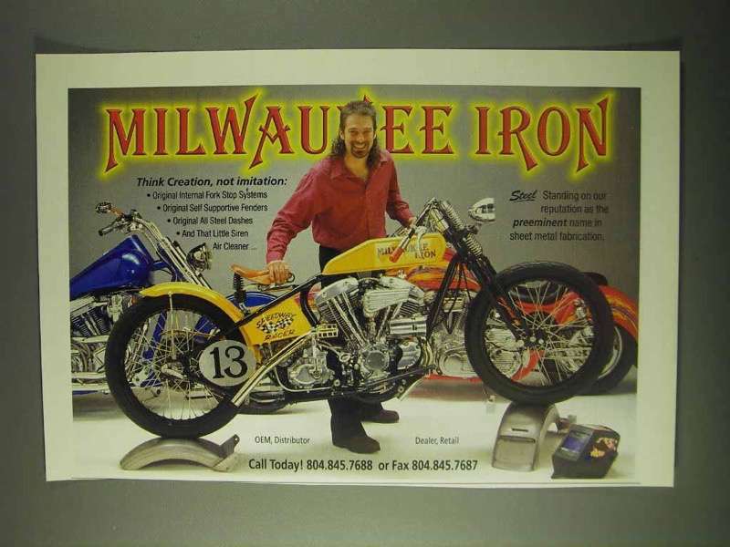 2000 Milwaukee Iron Motorcycle Parts Ads Creation eBay