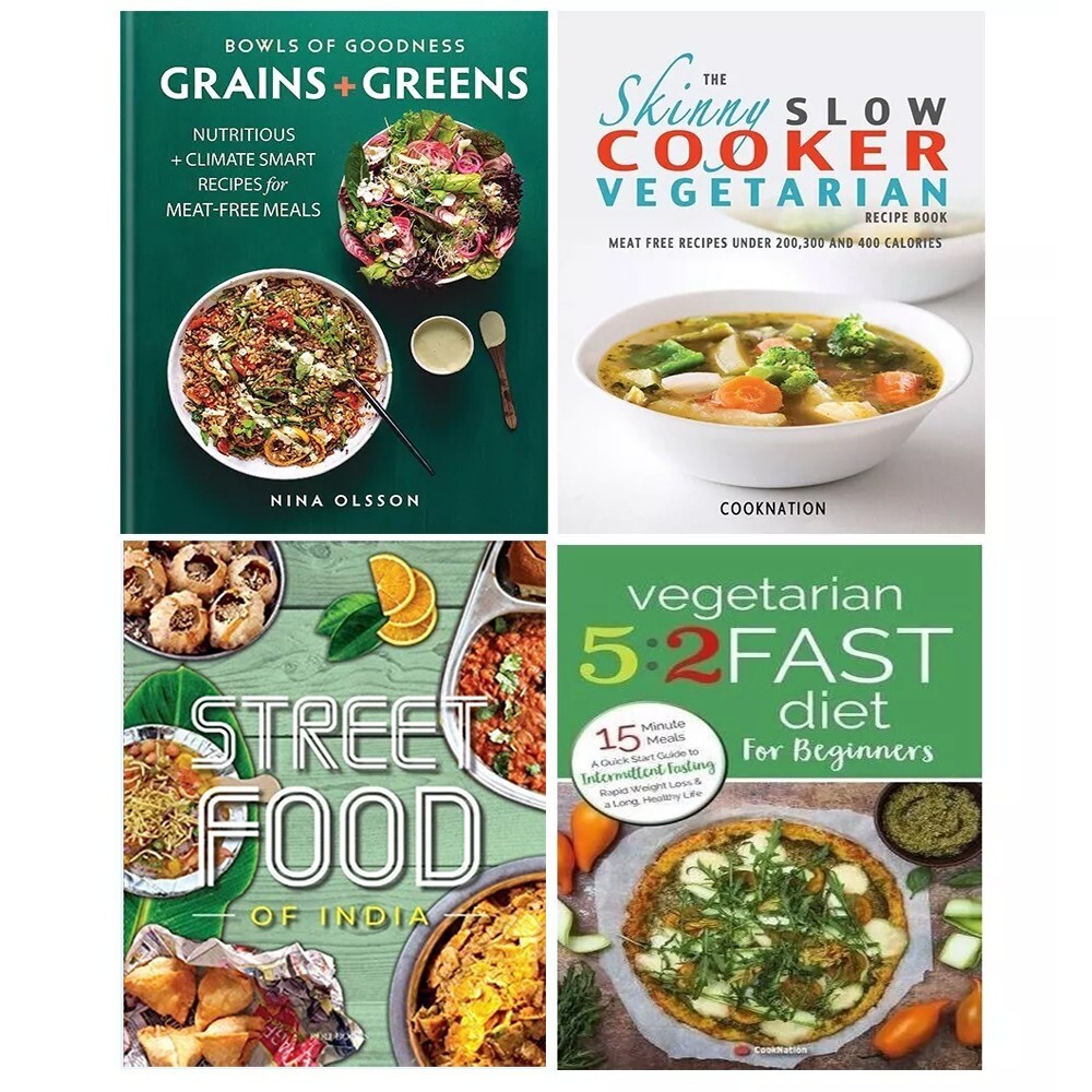 Fresh Easy Indian,Bowls of Goodness Grains+Greens,Vegetarian,Skinny Slow 4 Books