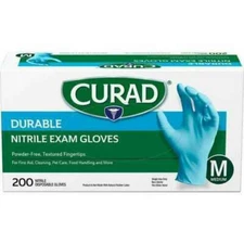 Curad Durable Nitrile Exam Gloves 200 ct MEDIUM FAST FREE  SHIPPING