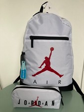 jordan white backpack man woman new genuine original set 2