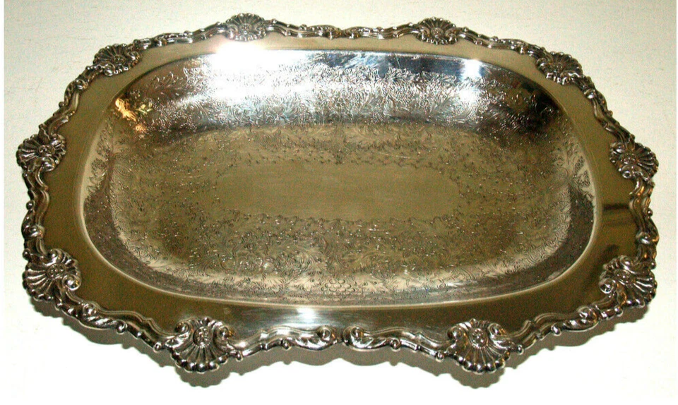 HENRY BIRKS & SONS RIDEAU PLATE - 13.5" Silver Plated Serving Plate - 6335 - Image 3 of 4