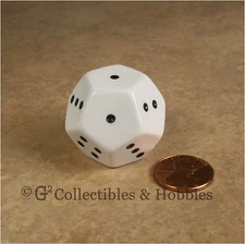 NEW Spotted D4 12 Sided 1 to 4 x3 White Die D&D RPG Game Dice 28mm Koplow