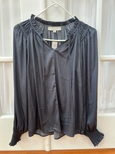 LOFT Gray Long Sleeve Blouse Size XS NWT