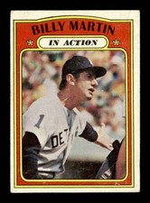 1972 Topps #34 Billy Martin IA VG X3704491
