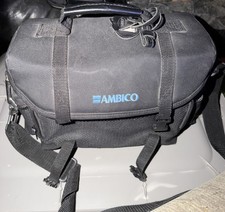 Ambico Camcorder Black Canvas Camera Bag Case Padded Soft Pockets Handle Strap