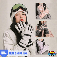 Winter Ski Gloves Windproof Thermal Lined Hand Glove Women Touchscreen Mittens