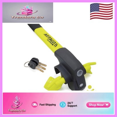 2-in-1 Steering Wheel Lock with 120dB Alarm - Ultimate Theft Deterrent