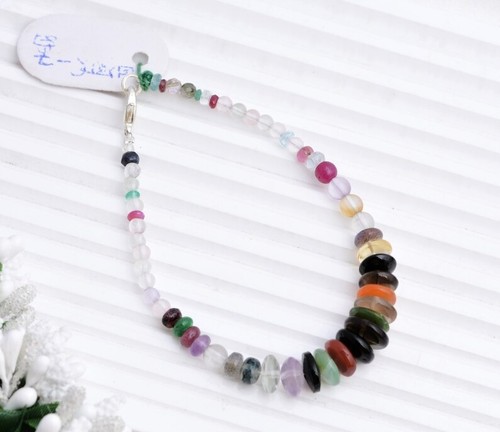 Mixed Gems Plain Beads l 7 Inches 3mm To 10mm Natural Mixed Gemstone Smooth Bead - Picture 4 of 10
