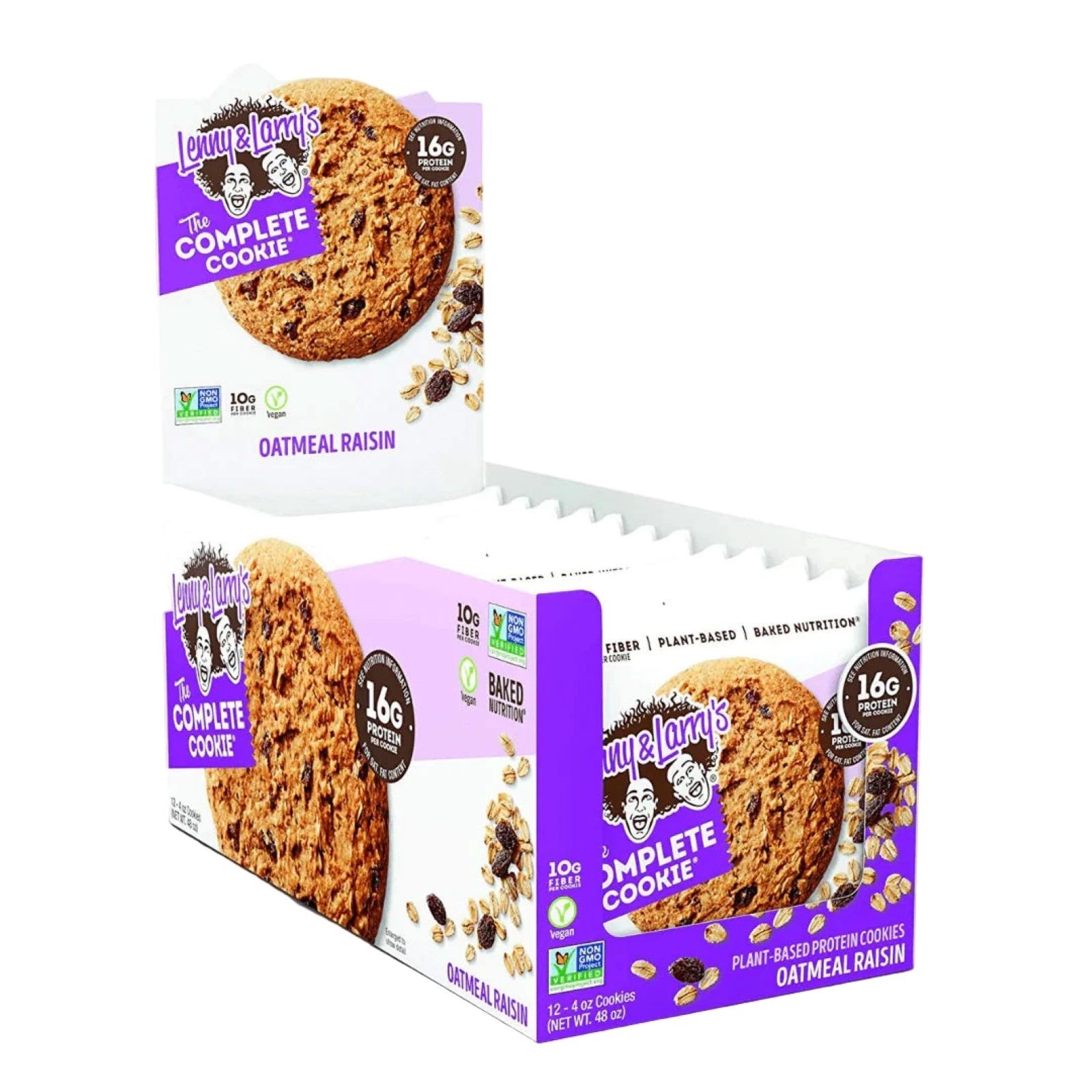 LENNY & LARRYS COMPLETE COOKIE HIGH PROTEIN COOKIES 12 X 113G OATMEAL RAISIN