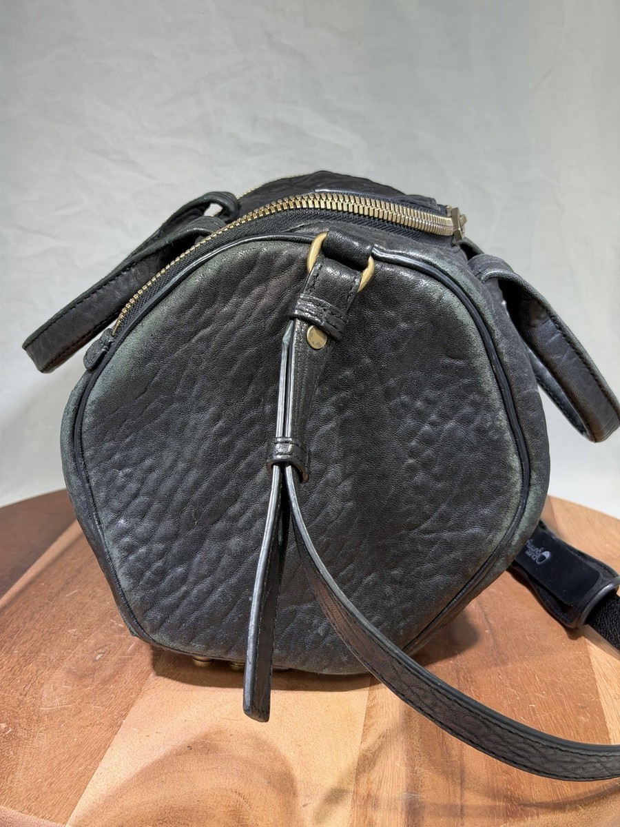 Alexander Wang Rocco Bag In black pebbled leather with hardware Studs View 2