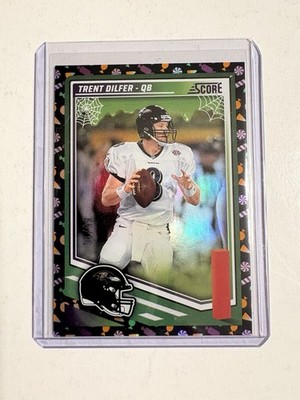 score a treat rare cards 2025 Panini Score A Treat Football Trent Dilfer Purple Candy Holo /99 Rare  HTF