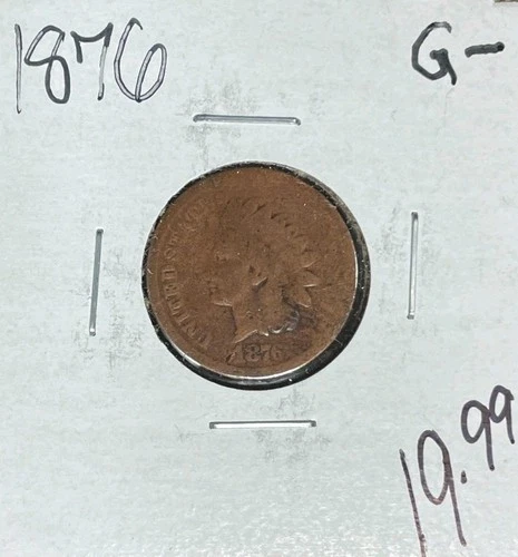 1876 INDIAN HEAD CENT~ GOOD- ~NICE COIN~
