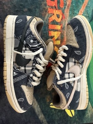 Nike SB Dunk Low Travis Scott Paisley Plaid, Size 7.5 Men's