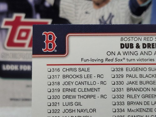 2025 Topps Baseball Serie 1 - Diamante Foil - Dub & Drench Boston Red Sox #312 - Bild 7 von 10
