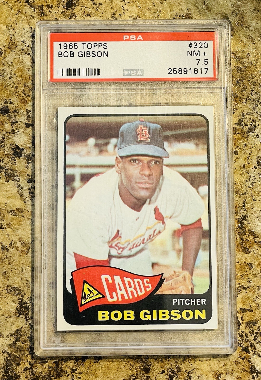 1965 Topps #320 Bob Gibson PSA 7