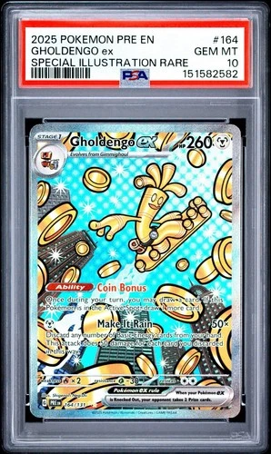 Pokémon TCG Gholdengo EX 139/182 SIR Holo Prismatic Evolutions - PSA 10