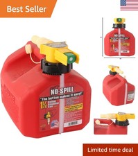 User-Friendly 1.25 Gallon Gas Can with Spill-Proof Nozzle - Lightweight Design