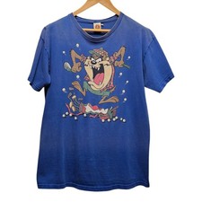 Vintage 1997 Looney Tunes Taz Golf Graphic T Shirt Thrashed Faded Size Large