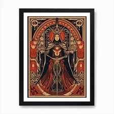 Judgement Tarot Card, Vintage 2 Art Framed Wall Art Poster Canvas Print Picture