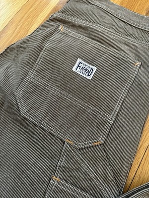 The Flathead Japan Men's 33x31 Hickory Stripe Work Pants Carpenter