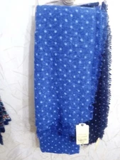 Blanket Scarf by St. John's Bay, Fall, Pure Blue color with light blue dots, New