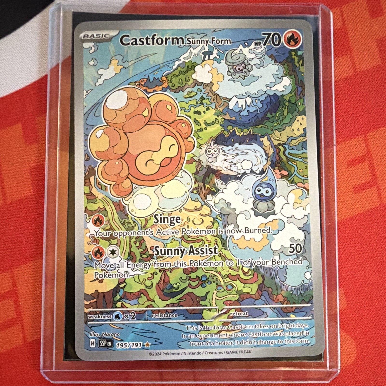 Castform Sunny Form 195/191 Surging Sparks Illustration Rare IR NM & SHIPS FAST!