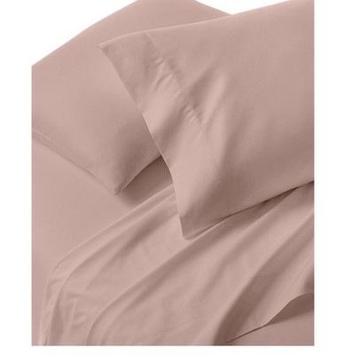 Oake Full Sheet Set 100% Organic Cotton 300 TC Pink MADE IN GREEN OEKO-TEX