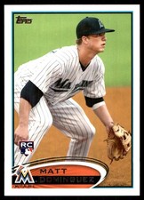 Matt Dominguez 2012 Topps #198 Miami Marlins MLB READ FREE SHIPPING AutographDen