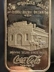 1978 Selma Alabama Coca-Cola 75 Year Anniver 1oz 999 FINE Silver round bar C6158