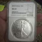 2010 American Silver Eagle NGC Mint State MS 69