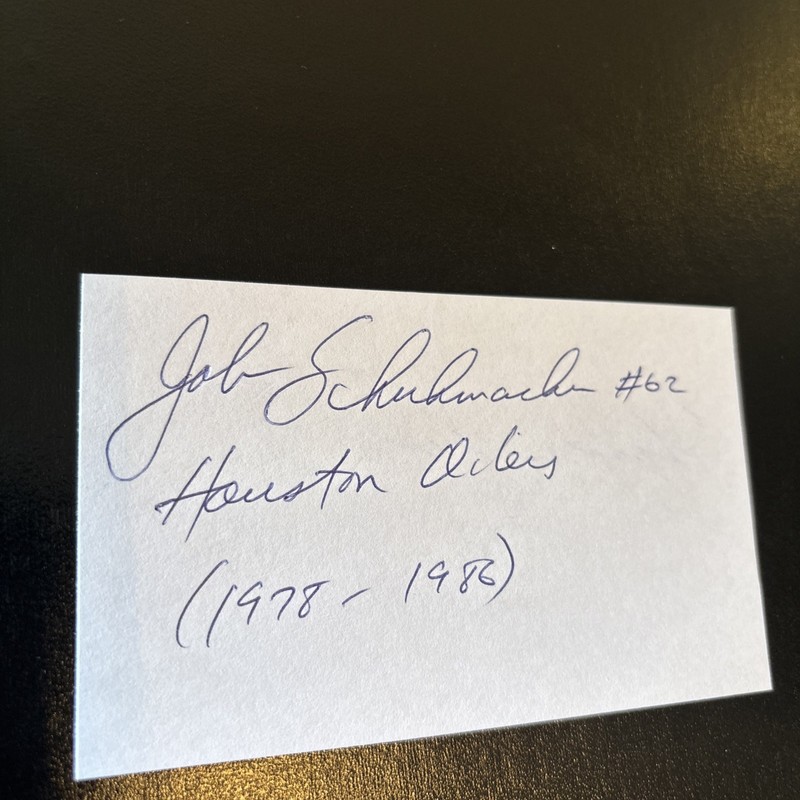 John Schuhmacher (USC ‘77 All-Pac 10) G/T, ‘78-85 Houston Oilers, signed in 2004