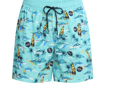 Corona Extra Beer Board Shorts Men's 2XL Pockets Swim Trunks Unlined waist 44/46