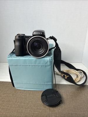Sony Cyber-shot DSC-H7 8.1MP Digital Camera Black 15X Carl Zeiss Lens PARTS ONLY