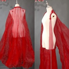 with Shoulder Strap Party Long Shawl Flowy Cape Performance Costume Set