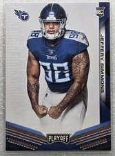 2019 Panini Playoff Football #284 Jeffery Simmons RC Tennessee NM Pack Fresh!
