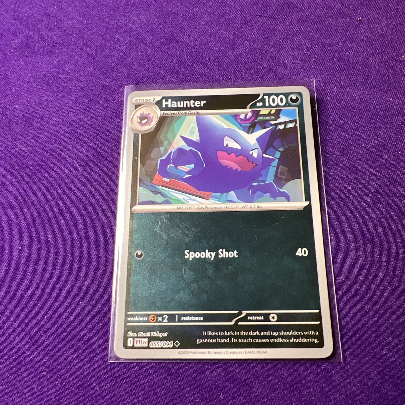 Pokémon TCG - Haunter Reverse Holo 055/094 ME02: Phantasmal Flames NM