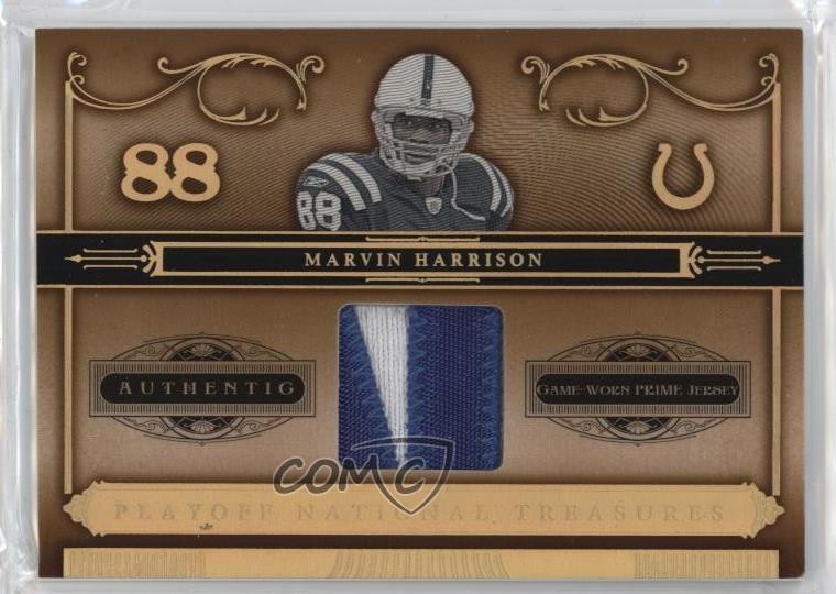 2006 Playoff National Treasures Materials Prime 20/25 Marvin Harrison HOF 19zq